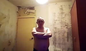 webcam homemade. drinking beer. mikhail politiko