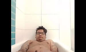 Vaibhav Brij Lal Masturbates and Ejaculates Nude Whilst Seated In A Bathtub In A Bathroom Of A Room At Wyndham Resort and Spa Situated On Denarau Island In Nadi, Fiji