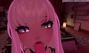 Beautiful POV Blowjob in VRchat - with Lewd Moaning and ASMR Noises [VRchat Erp, 3D Hentai]