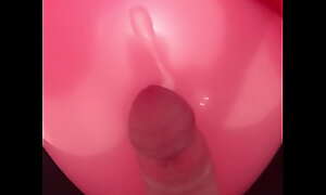Fucking and cumming on balloon
