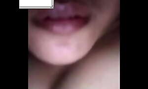 Big boobs Indonesian girl touch herself on video call (2)